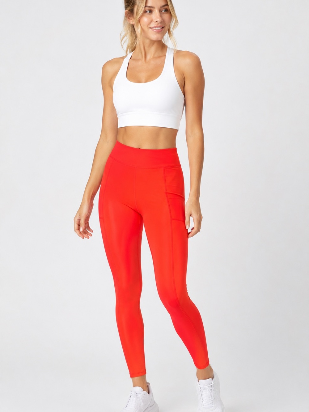Offline by Aerie Women’s Leggings Size Small Red Orange High Rise 7/8 Athletic